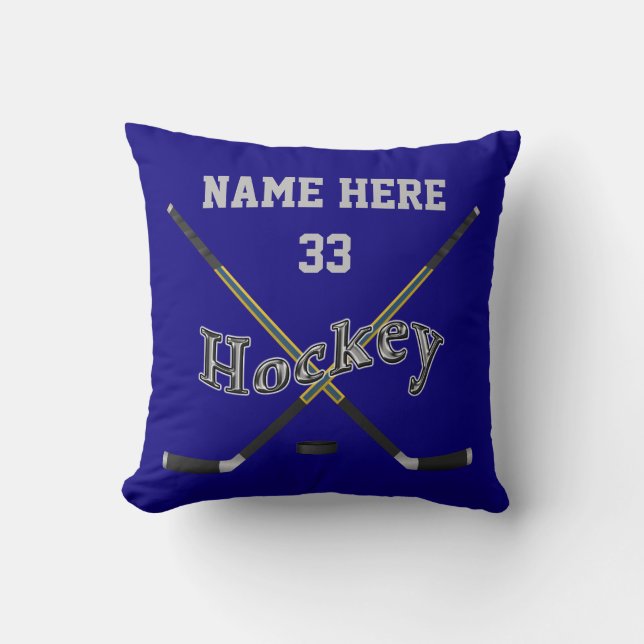 Persoonlijke Hockey Pillow, Jouw tekst en COLORS Kussen (Voorkant)