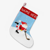 Persoonlijke Hockey Santa Kleine Kerstsok (Voorkant (Hangend))