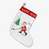 Persoonlijke hockey Santa Stocking Kleine Kerstsok (Voorkant (Hangend))
