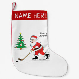 Persoonlijke hockey Santa Stocking Kleine Kerstsok