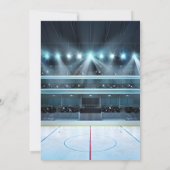 Persoonlijke Hockey Thema Verjaardag Party Uitnodi Kaart (Achterkant)