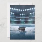 Persoonlijke Hockey Thema Verjaardag Party Uitnodi Kaart (Achterkant)