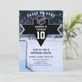 Persoonlijke Hockey Thema Verjaardag Party Uitnodi Kaart (Staand voorkant)