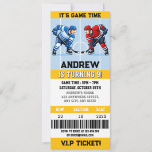 Persoonlijke Hockey Ticket Sport Verjaardagsfeest Kaart