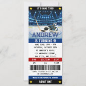 Persoonlijke Hockey Ticket Verjaardag Decoraties Kaart (Voorkant)
