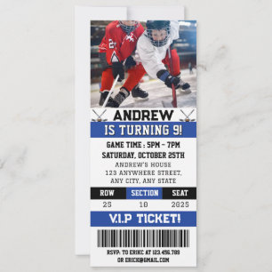 Persoonlijke Hockey Ticket Verjaardagsfeest met Fo Kaart