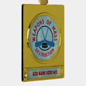 Persoonlijke Hockey-uitrusting Kerst Ornament Verguld Banner Ornament (Rechts)
