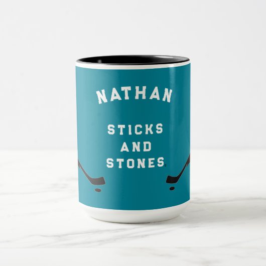 persoonlijke hockeyhumor mok (Midden)