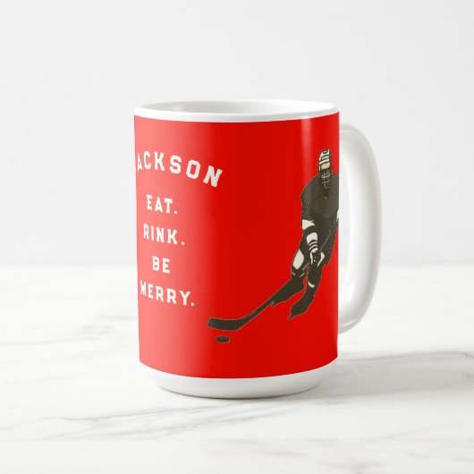 Persoonlijke hockeyspeler cadeau mok (Voorkant rechts)