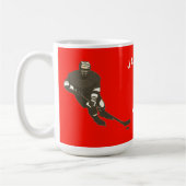 Persoonlijke hockeyspeler cadeau mok (Links)