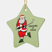 persoonlijke hockeyspeler keramisch ornament (Links)