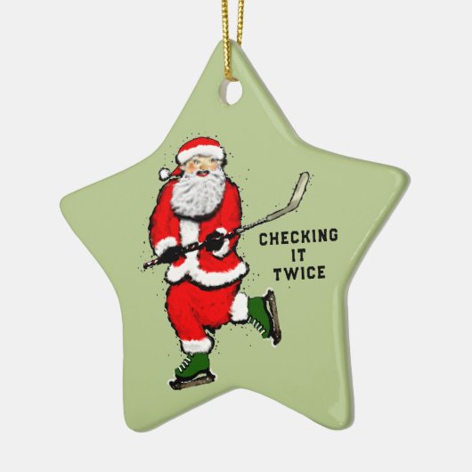 persoonlijke hockeyspeler keramisch ornament (Links)