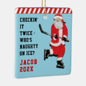 persoonlijke hockeyspeler, verzamelbaar keramisch ornament (Rechts)