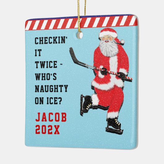 persoonlijke hockeyspeler, verzamelbaar keramisch ornament (Links)