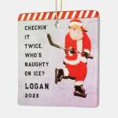 persoonlijke hockeyspeler, verzamelbaar keramisch ornament (Links)