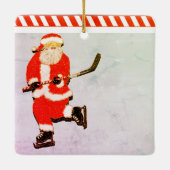 persoonlijke hockeyspeler, verzamelbaar keramisch ornament (Achterkant)