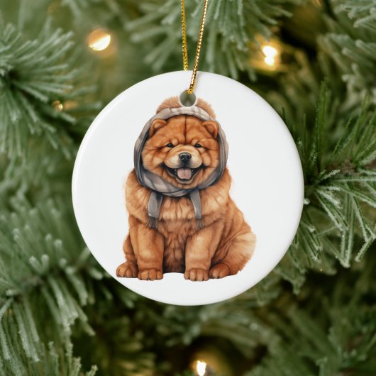 Persoonlijke hoe-hoe-hond keramisch ornament (Boom)
