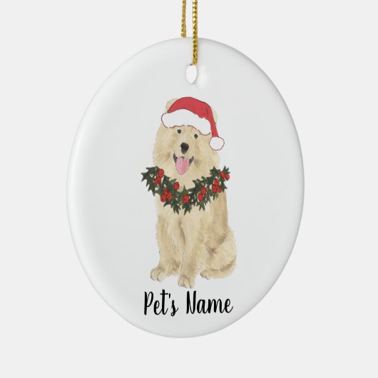 Persoonlijke hoe-hoe-hond keramisch ornament (Rechts)