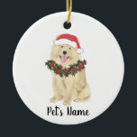 Persoonlijke hoe-hoe-hond keramisch ornament<br><div class="desc">Maak de mooie lijst dit jaar met een versiering van je favoriete kleine elf!</div>