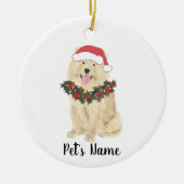 Persoonlijke hoe-hoe-hond keramisch ornament (Voorkant)