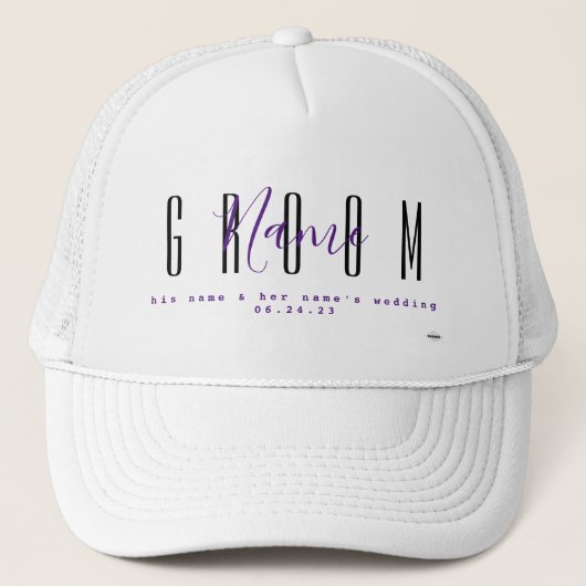 Persoonlijke hoed voor bruid HAMbyWG Trucker Pet (Voorkant)