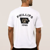 Persoonlijke Hoefijzer Pitching Sport State Map T-shirt (Achterkant)