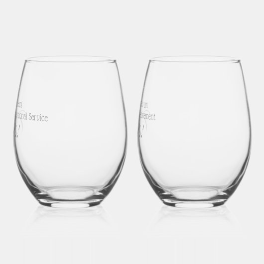 Persoonlijke hoera! Retirement Professional Grey Wijnglas Zonder Voet (Links)