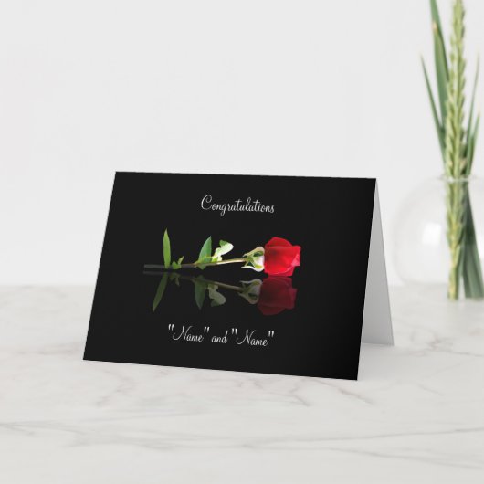 Persoonlijke Hoes Gefeliciteerd Verloofd Kaart (Voorkant)