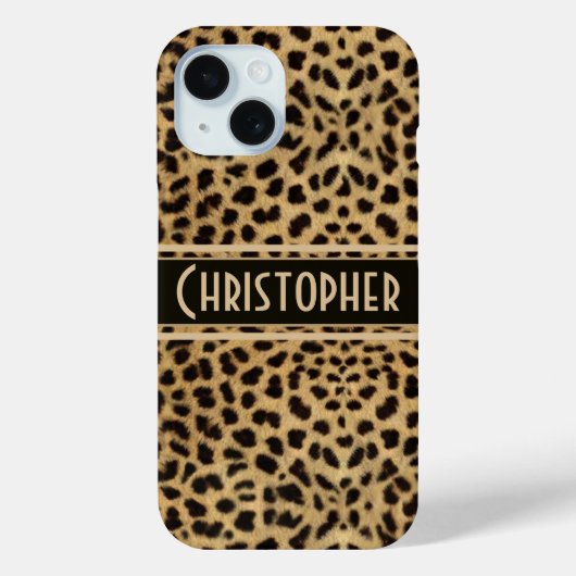 Persoonlijke Hoes-Mate iPh met Luipaardvlekkenprin Case-Mate iPhone Case (Achterkant)