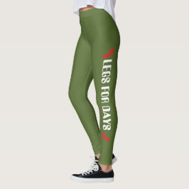 Persoonlijke hoge hak citaat groen leggings