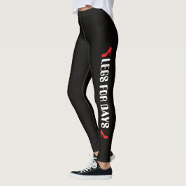 Persoonlijke hoge hak quote zwart leggings