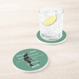 Persoonlijke Hole In One Man Cave GOLFER'S Lodge Zandsteen Onderzetter