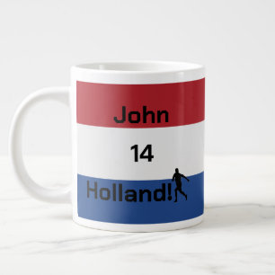 Persoonlijke Holland Flag Football Fan Grote Koffiekop