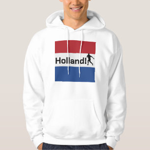 Persoonlijke Holland Vlag Voetbal Fan Hoodie