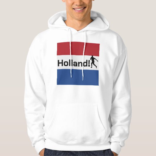 Persoonlijke Holland Vlag Voetbal Fan Hoodie (Voorkant)