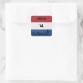 Persoonlijke Holland Vlag Voetbal Sticker (Tas)