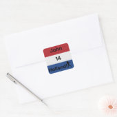 Persoonlijke Holland Vlag Voetbal Sticker (Envelop)