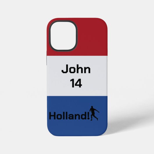 Persoonlijke Holland Vlag Voetbal Trotsheid iPhone Hoesje (Achterkant)
