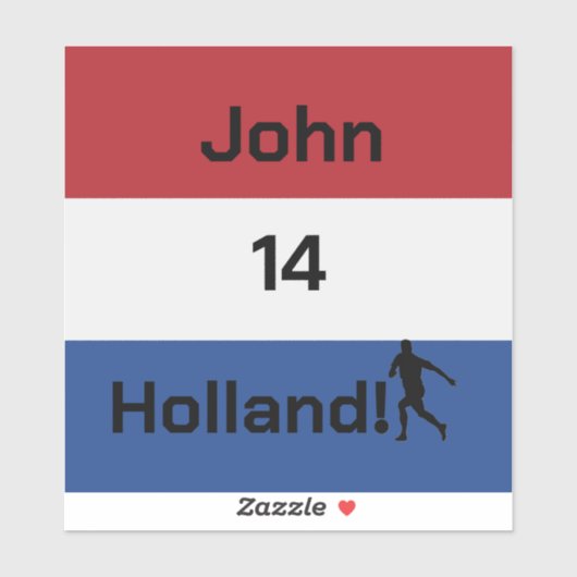 Persoonlijke Holland Vlag Voetbal Trotsheid Sticker (Vel)