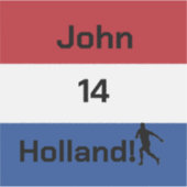 Persoonlijke Holland Vlag Voetbal Trotsheid Sticker (Voorkant)