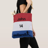 Persoonlijke Holland Vlag Voetbal Trotsheid Tote Bag (Dichtbij)