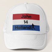 Persoonlijke Holland Vlag Voetbal Trotsheid Trucker Pet (Voorkant)