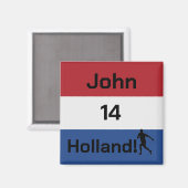 Persoonlijke Holland Vlaggenvoetbal Geest Magneet (Voorkant / Achterkant)