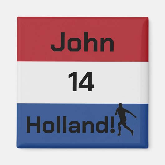 Persoonlijke Holland Vlaggenvoetbal Geest Magneet (Voorkant)