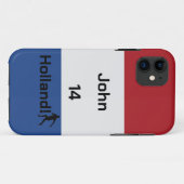 Persoonlijke Holland Vlaggenvoetbal Uitrusting Case-Mate iPhone Case (Achterkant (horizontaal))
