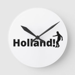Persoonlijke Holland Voetbal Atletische Stijl Ronde Klok