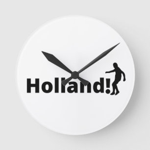 Persoonlijke Holland Voetbal Atletische Stijl Ronde Klok