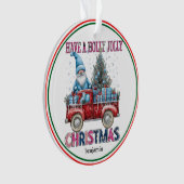 Persoonlijke Holly Jolly Kerstmis Ornament (voorkant)