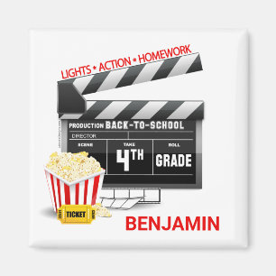 Persoonlijke Hollywood Movie Theme 4th Grade Magneet