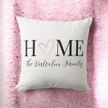 Persoonlijke HOME met Roze Hart / Familienaam